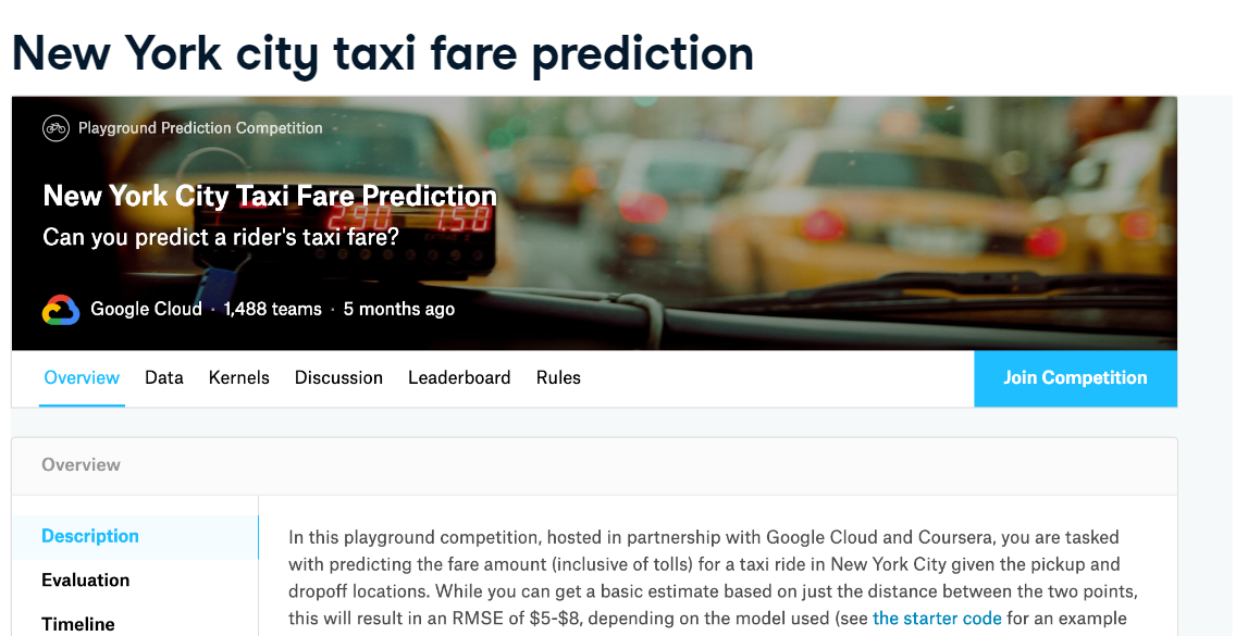 Competition Dataset